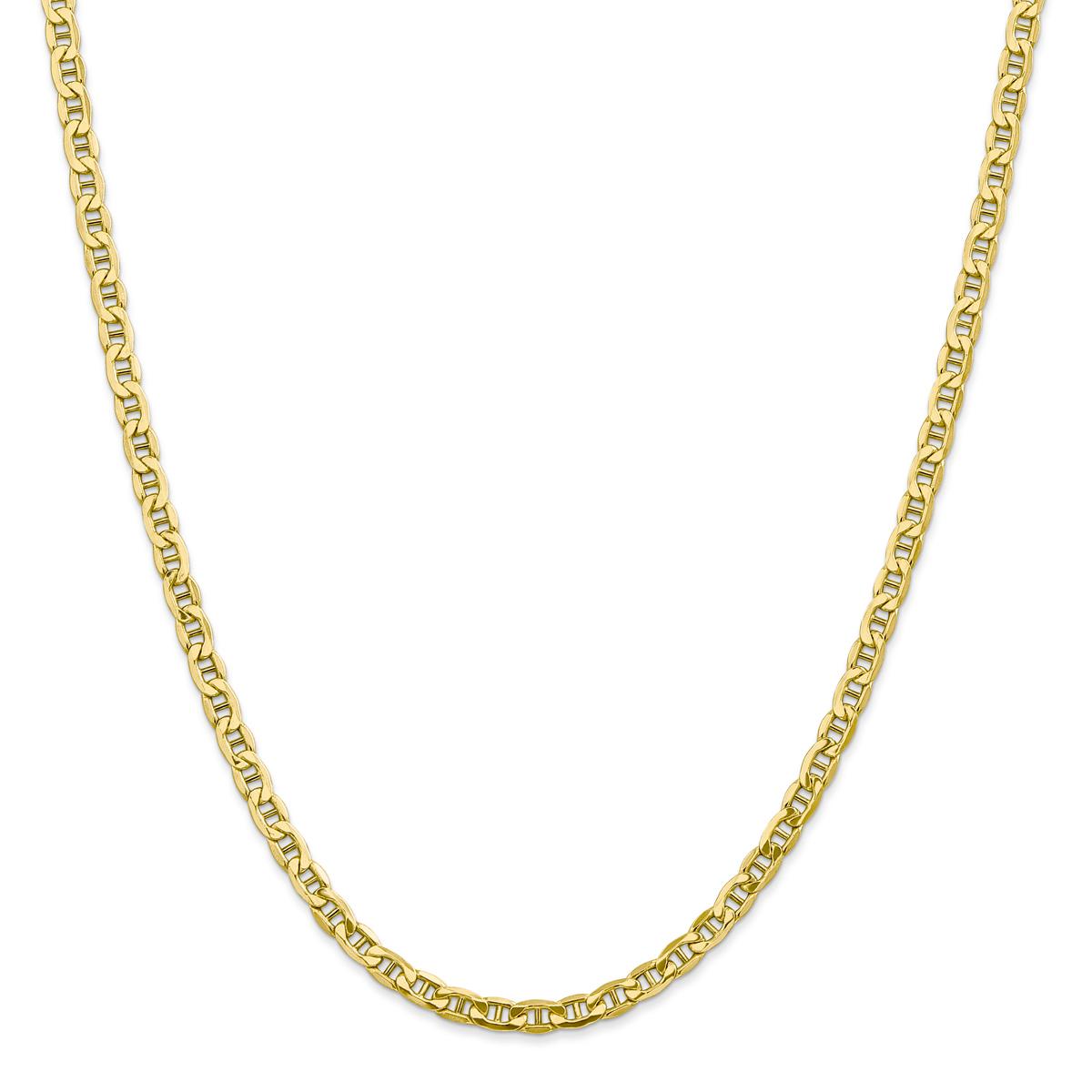 Gold Classics(tm) 10kt. 4.1mm Semi-Solid Anchor Chain Necklace