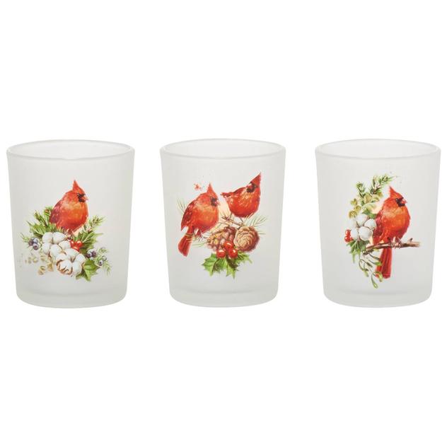 Mark Feldstein Cardinal LED Votives - Set of 3