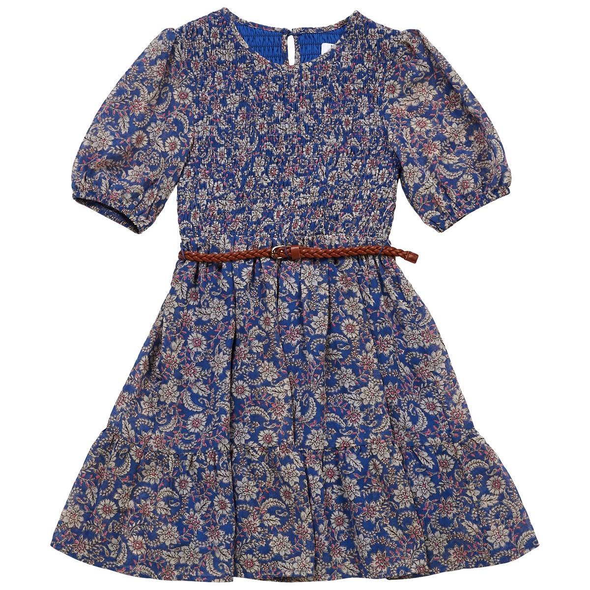 Girls (7-16) Speechless(R) Floral Smocked Dress w/ Belt