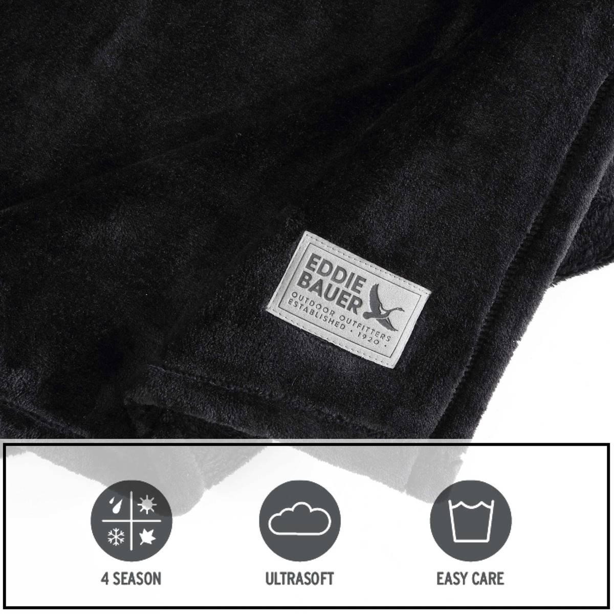 Eddie Bauer Ultra Soft Plush Solid Reversible Blanket