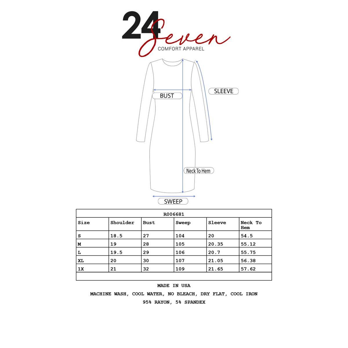 Womens 24/7 Comfort Apparel V-Neck A-Line Dress
