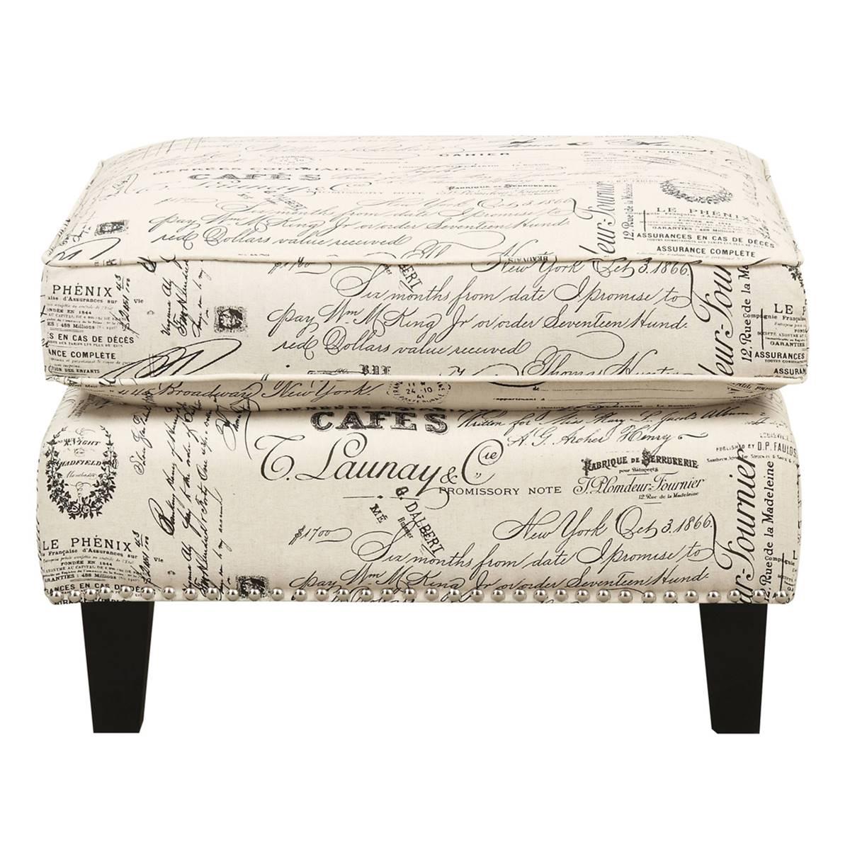 Elements Erica French Script Ottoman