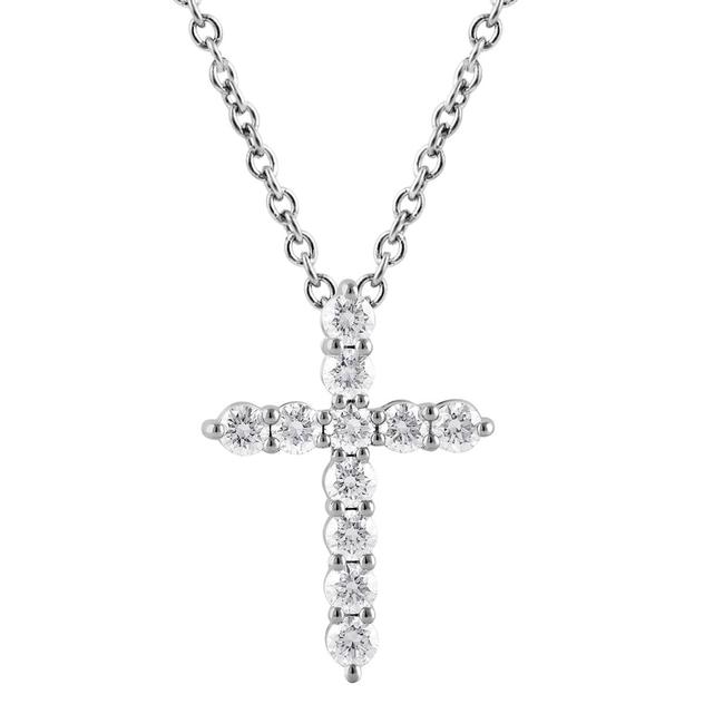Nova Star® 1ctw. Sterling Silver Lab Grown Diamond Cross Pendant