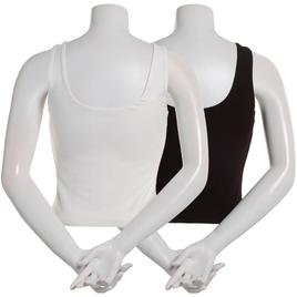 Juniors Pink Rose 2pk. Modal Spandex Double Square Neck Tank Tops