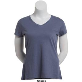 Petite Architect® Short Sleeve Slub V-Neck Tee