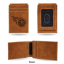 Mens NFL Tennessee Titans Faux Leather Front Pocket Wallet