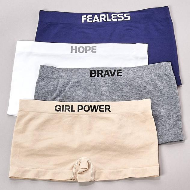 Girls Sweet Princess 4pk. Positive Boyshorts Underwear
