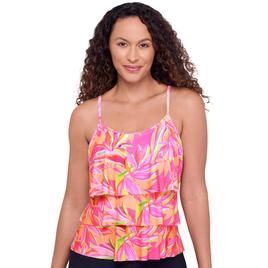Womens American Beach Vivid Paradisia Triple Tier Tankini