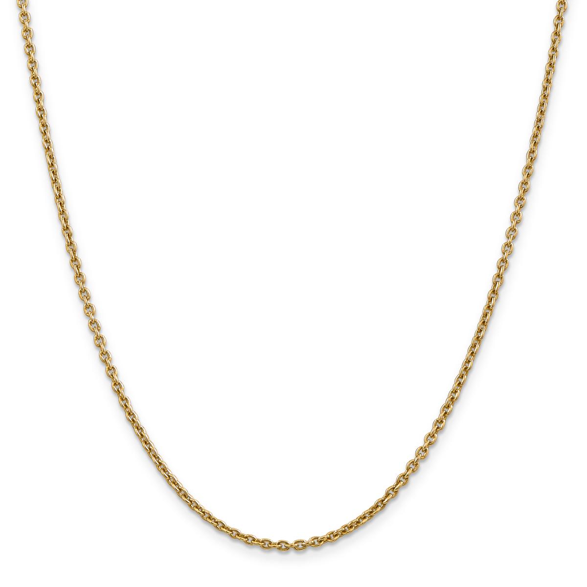 Gold Classics(tm) 2.2mm. Solid Polished Cable Chain Necklace