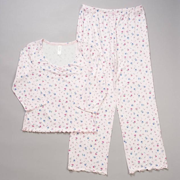 Womens Jessica Simpson 3/4 Sleeve Eleanor Flowers Pajama Set