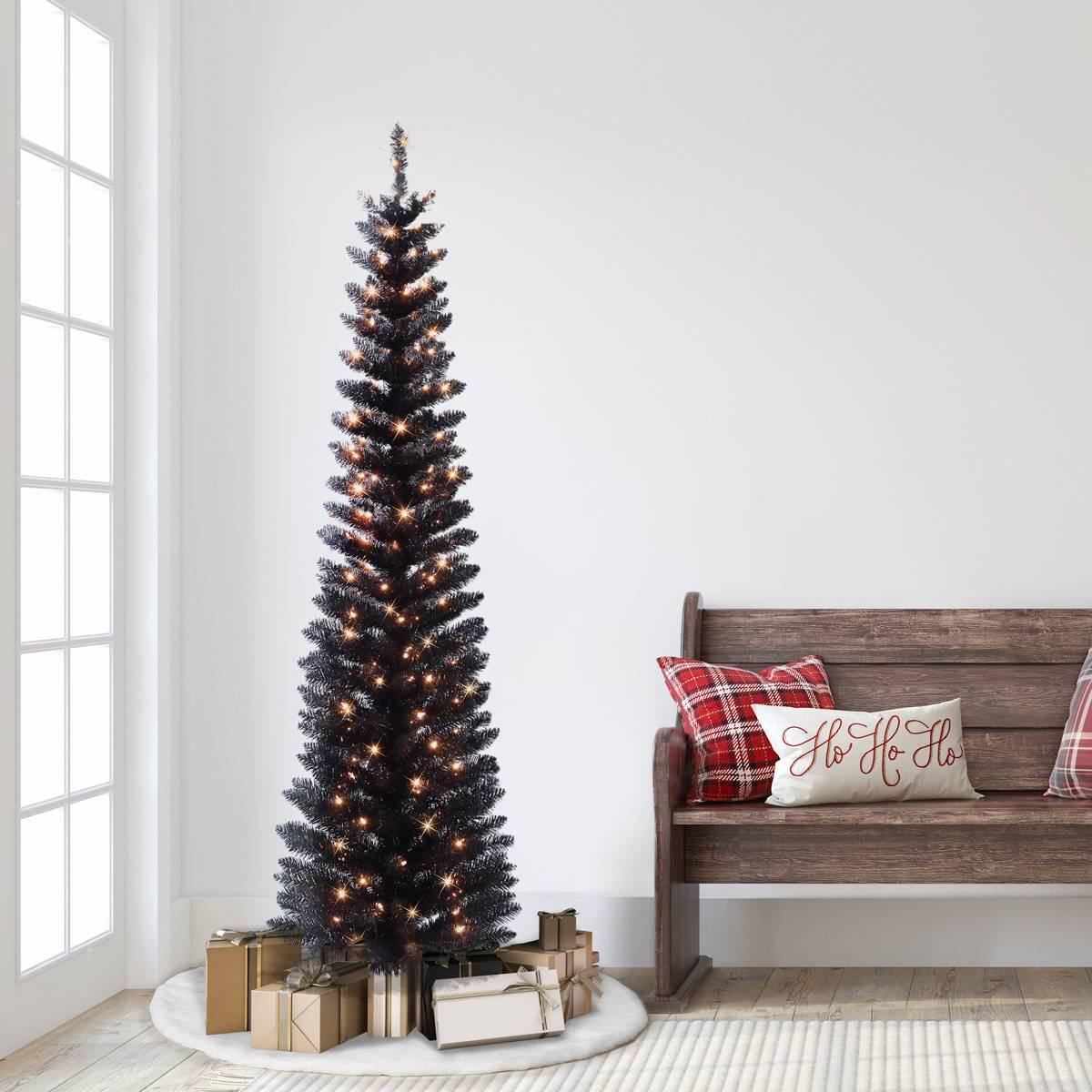 Puleo International 6ft. Pre-Lit Tinsel Artificial Christmas Tree