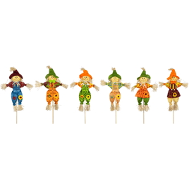 Northlight 24in. Scarecrow Fall Harvest Picks - Set of 6