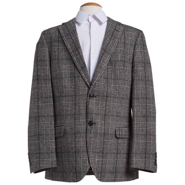 Mens Nautica Plaid Sport Coat - Grey