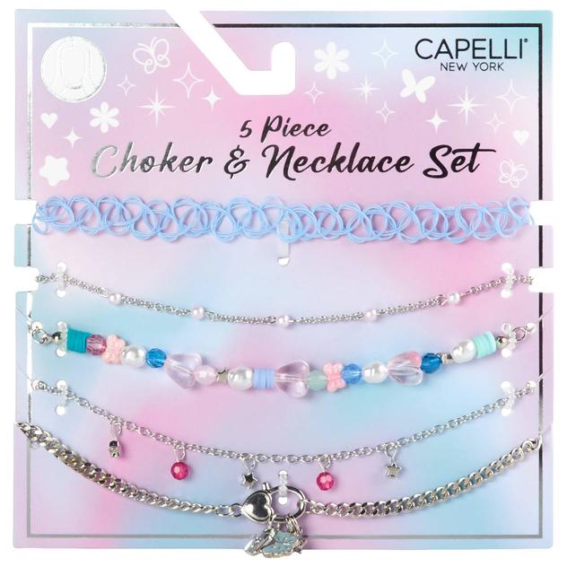Girls Capelli® New York 5pc. Choker & Layered Necklace Set