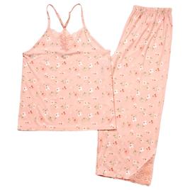 Womens Elizabeth & Nicole Floral Racerback Tank Pajama Set