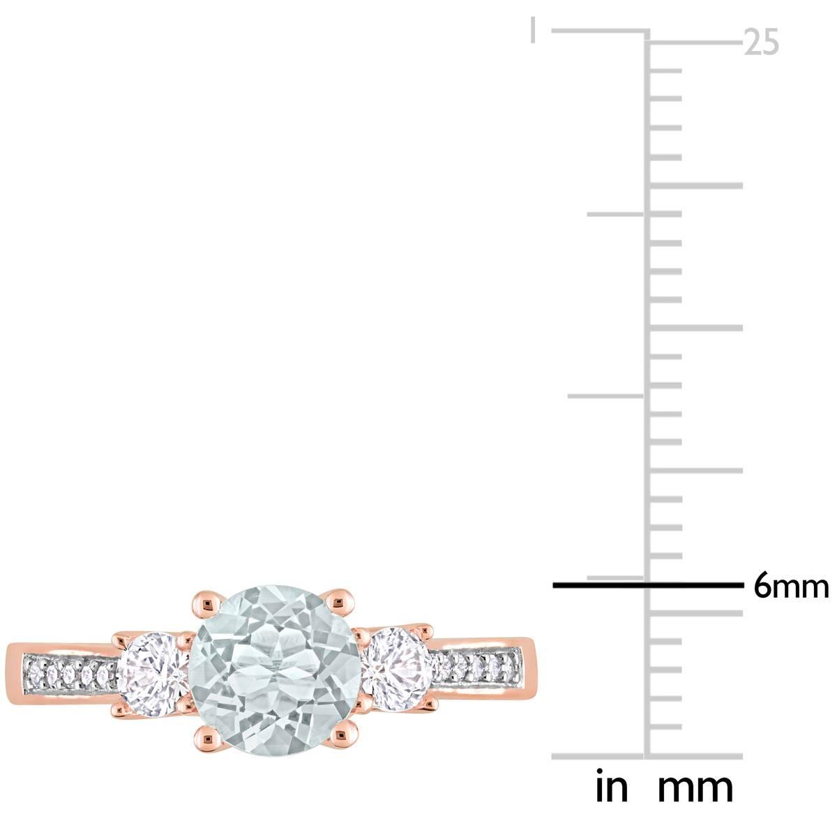 Gemstone Classics™ Aquamarine & Lab Created White Sapphire Ring