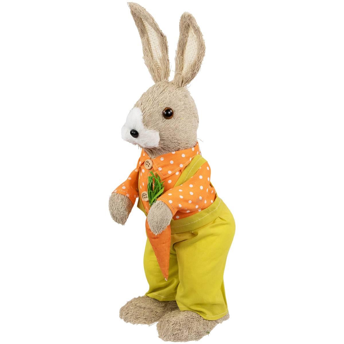 Northlight Seasonal Standing Boy Rabbit w/ Carrot Easter Figurine
