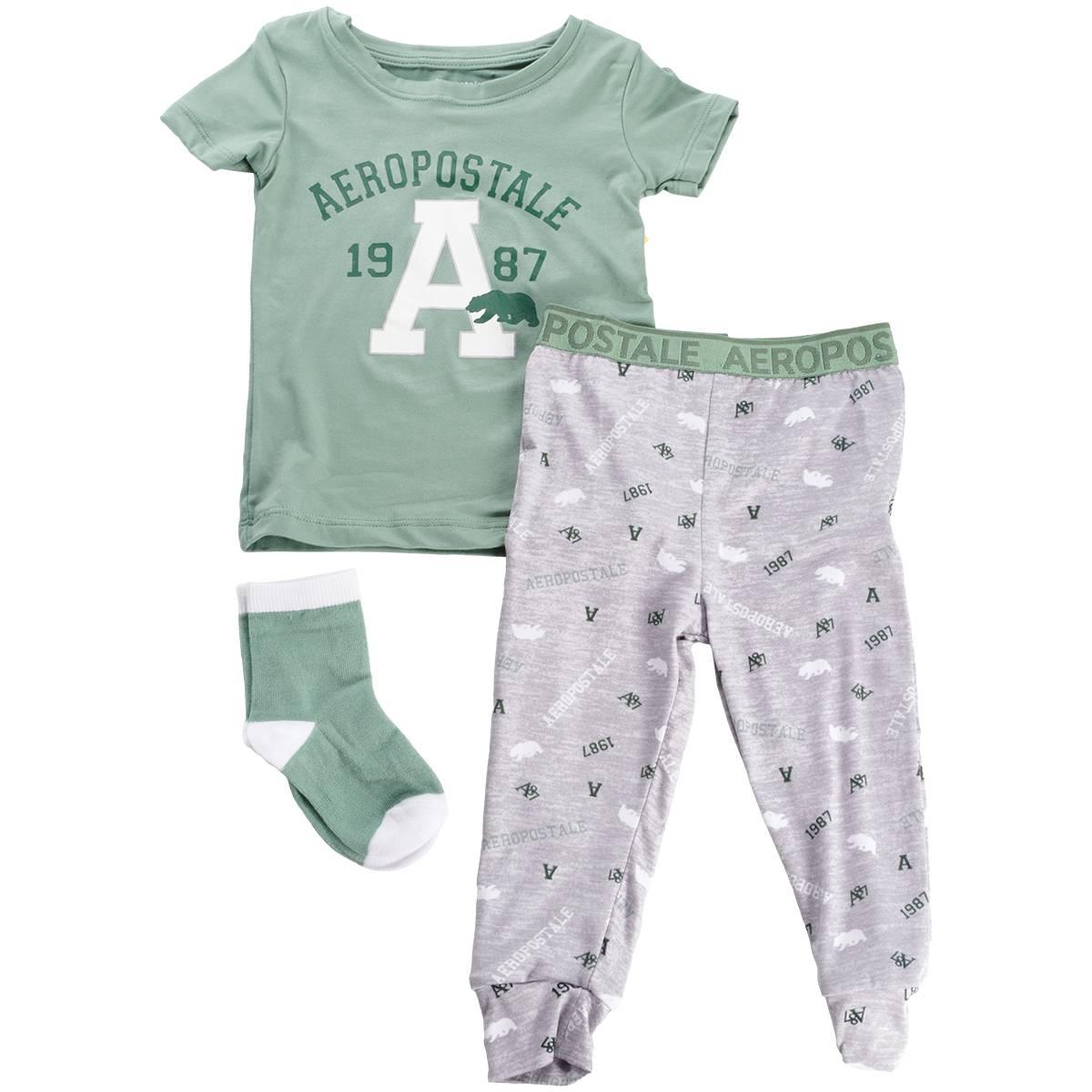 Toddler Girl Aeropostale Aero 2pc. Logo Pajama Set w/ Socks