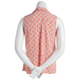 Petite Notations Notations Sleeveless Lattice Casual Button Down