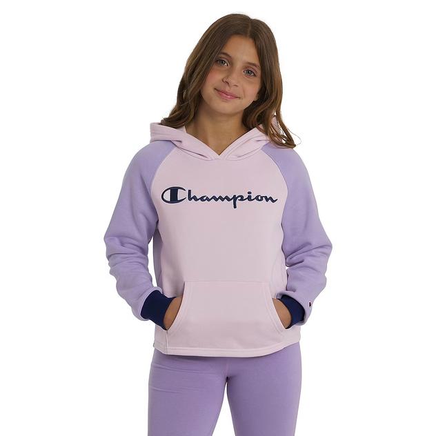 Girls (7-16) Champion® Color Block Hoodie - Lavender