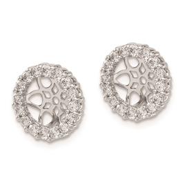 Pure Fire White Gold Lab Grown Diamond 7.5mm Earring Jackets