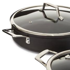BergHOFF Essentials Hard Anodized 11in. Deep Skillet w/ Glass Lid