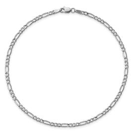 Gold Classics™ 2.5mm. 14k White Semi Solid Figaro Necklace