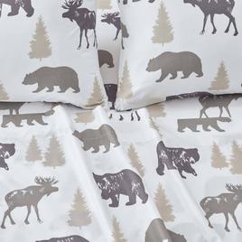 FreshFolds Mountain Ridge Lodge Bears Microfiber Sheet Set