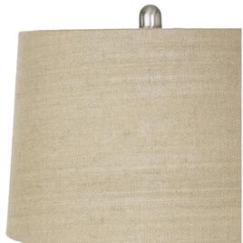 9th & Pike® 28in. Beige Shade Silver Metal Table Lamp