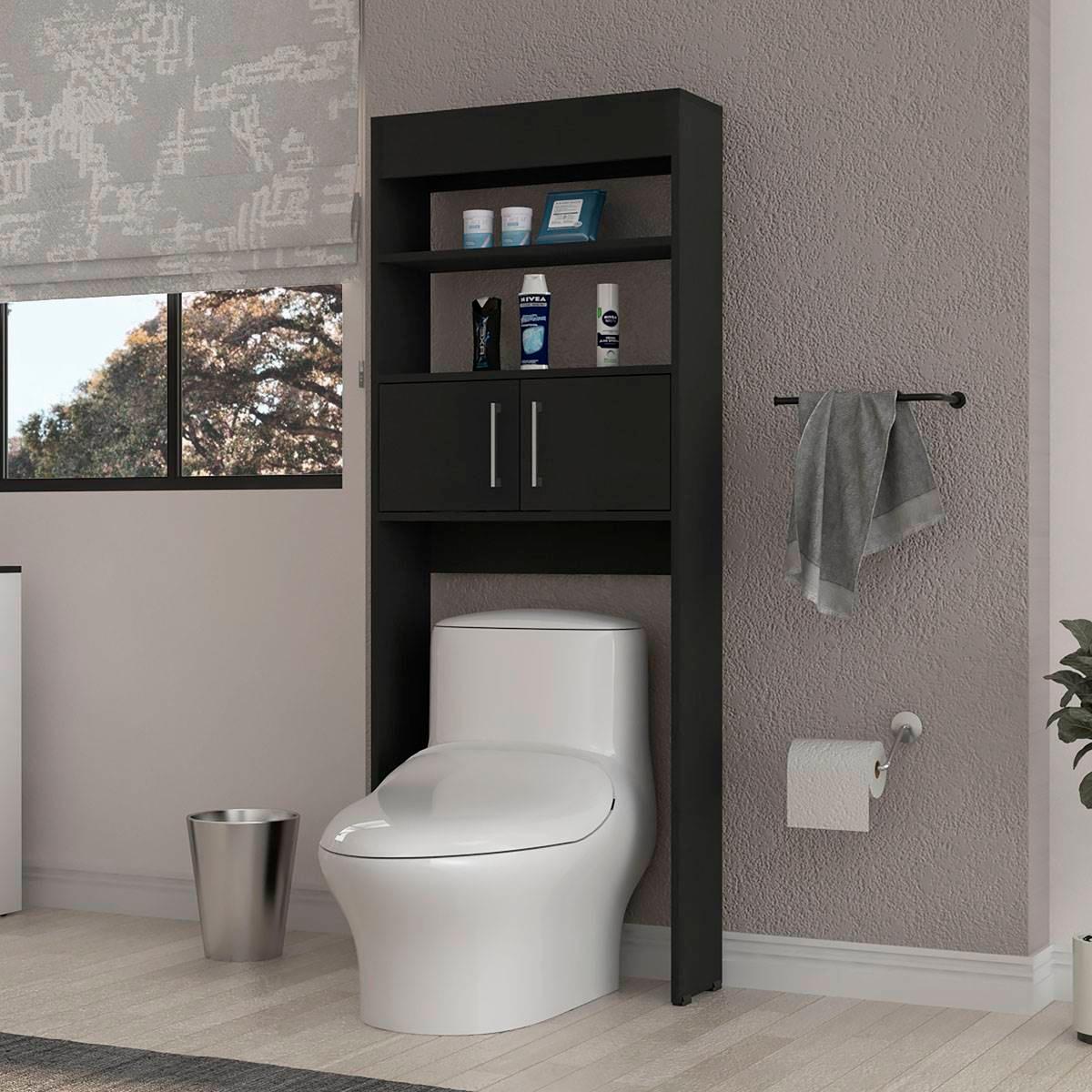 FM FURNITURE Valencia Black Wengue Over The Toilet Cabinet