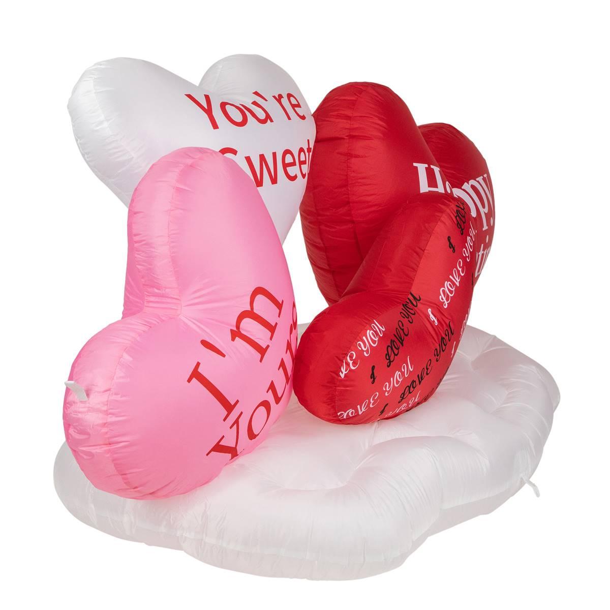 Northlight Seasonal 5' Inflatable Valentine's Day Hearts Decor