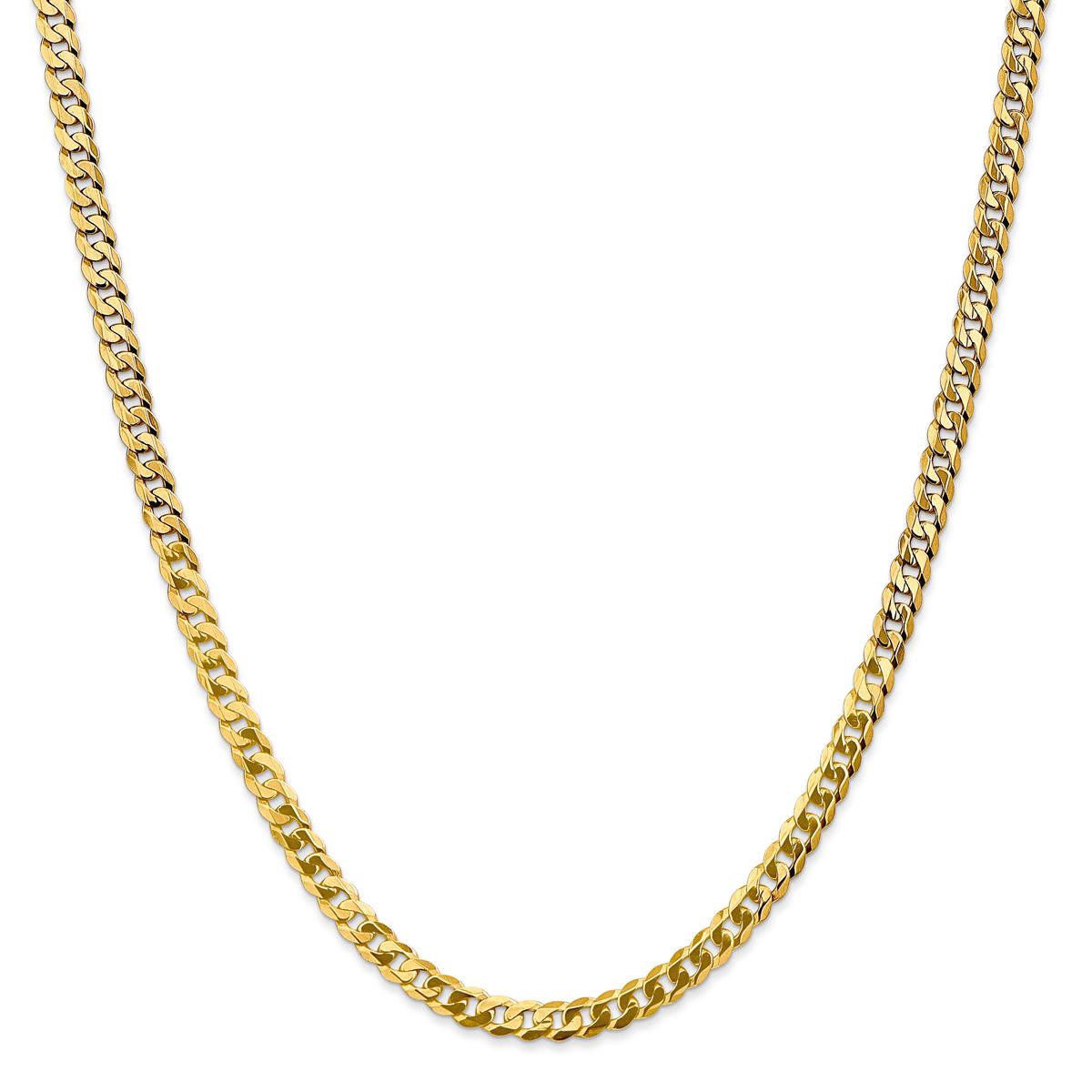 Mens Gold Classics™ 4.75mm. 14k Gold Beveled Curb Chain Bracelet
