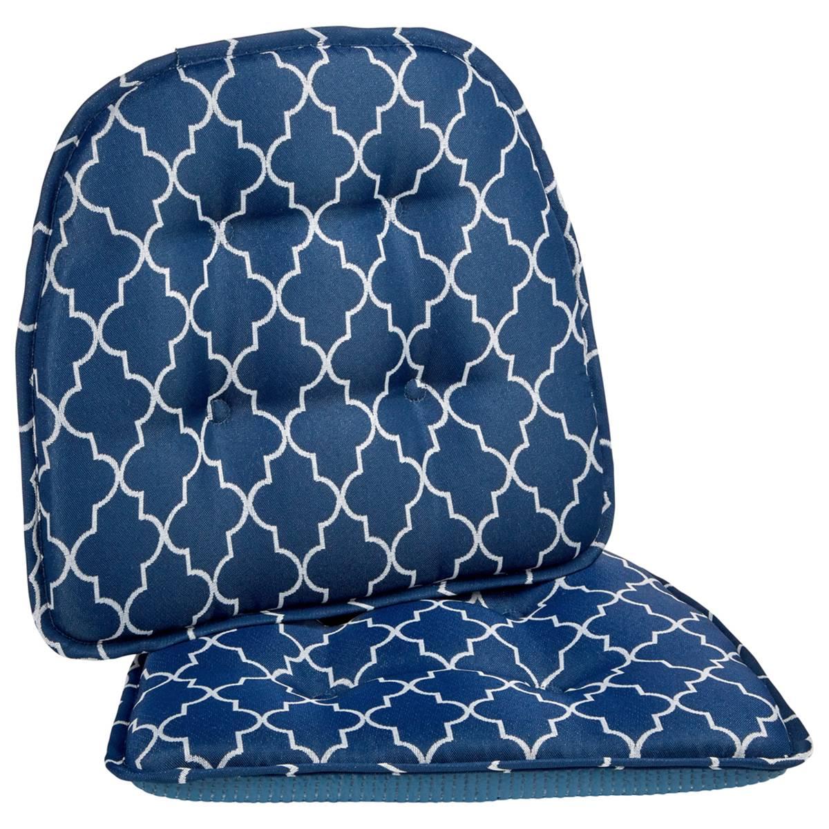 Klear Vu The Gripper(R) 2pc. Trellis Tufted Chair Cushion Set