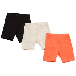 Girls (4-6x) One Step Up 3pk. Solid Bike Shorts - Coral Powder
