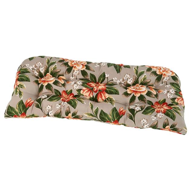 Jordan Manufacturing Outdoor Floral Wicker Settee Cushion