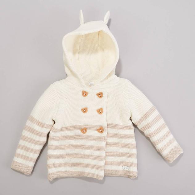 Baby Boy (NB-9M) Rock A Bye Baby® Stripe Hooded Cardigan