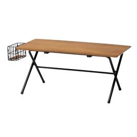 Baxton Studio Mariela Brown Low Profile Coffee Table w/ Basket