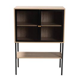 Baxton Studio Asher Natural Brown Wood 2-Door Sideboard