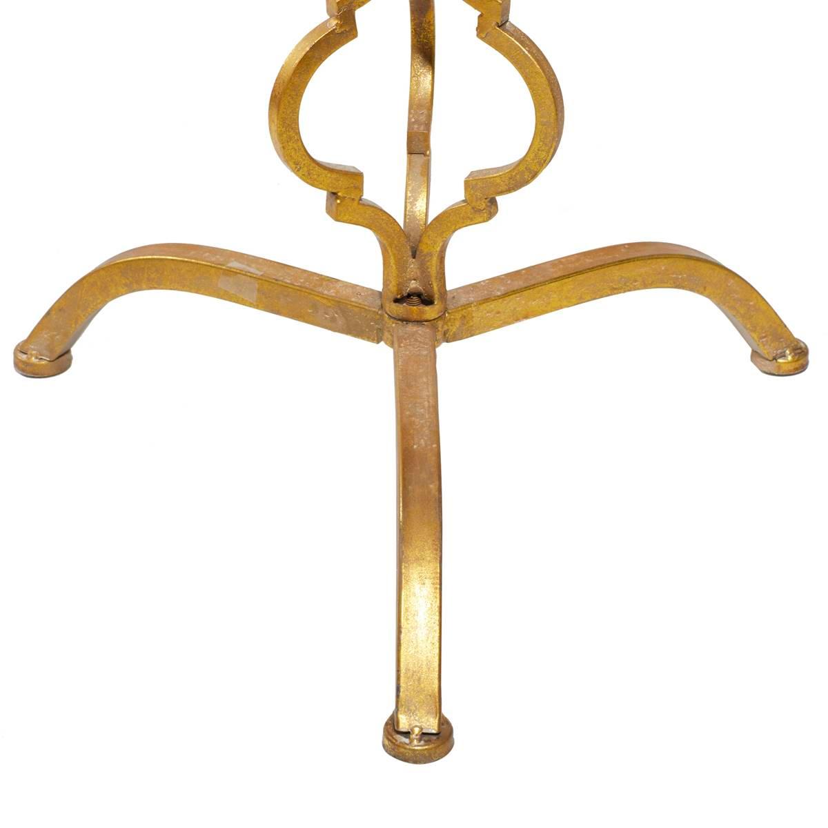 9th & Pike® Gold Glam Metal Accent Table