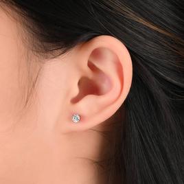 Forever New Sterling Silver Heart, CZ, & Ball Stud Earrings Set