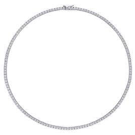 Sterling Silver 12 1/2ctw. Dew Moissanite Tennis Necklace