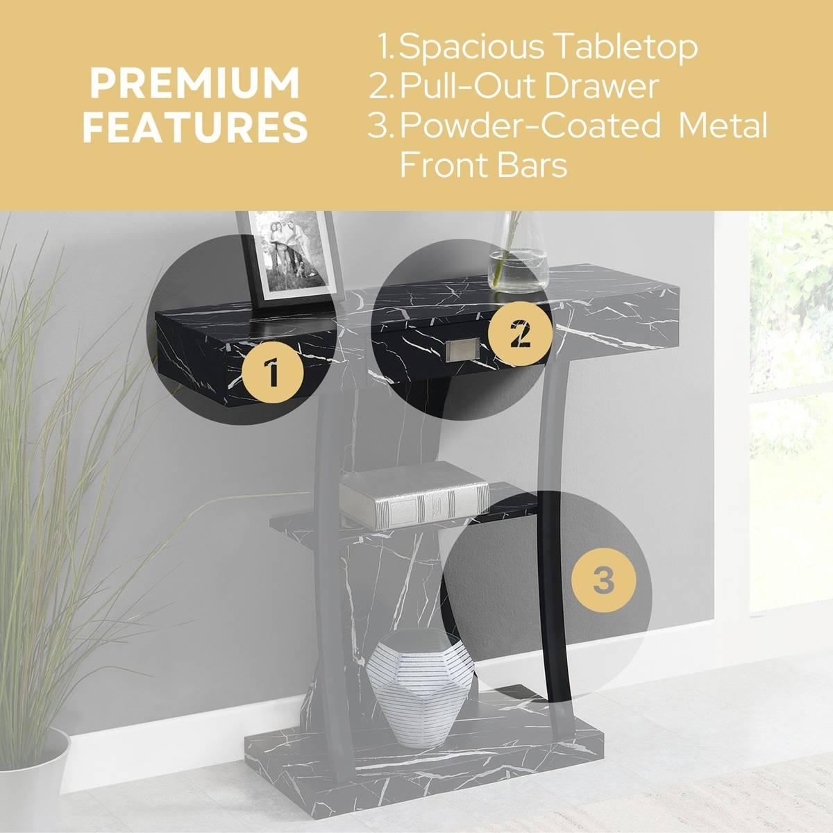 Convenience Concepts Newport 1 Drawer Harri Console Table