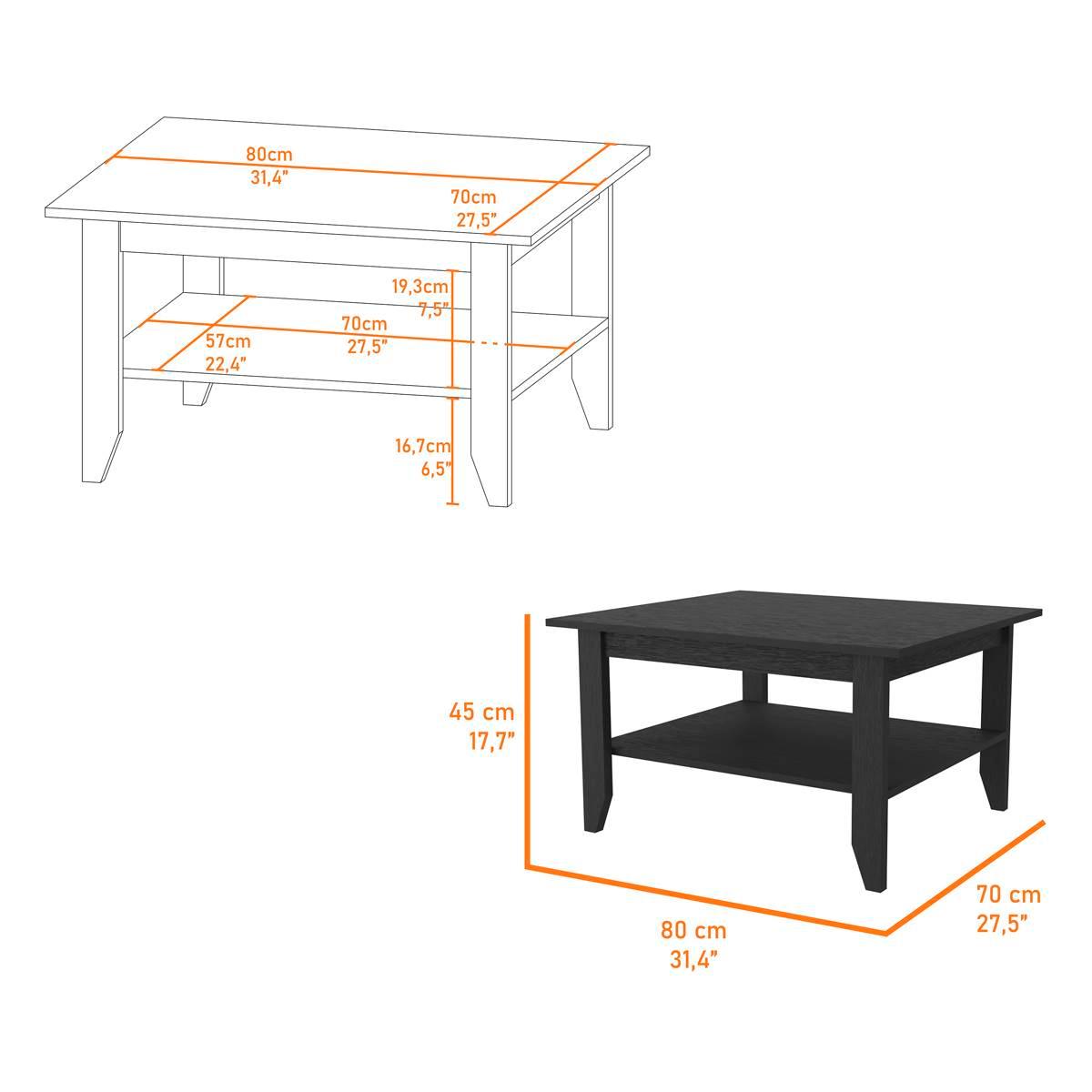 FM FURNITURE Osceola Black Coffee Table