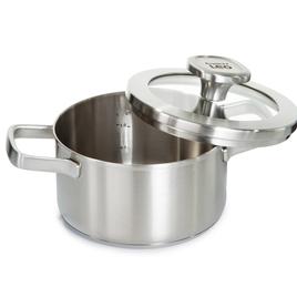 BergHOFF Graphite Stainless Steel 6.25in. Stockpot w/ Glass Lid