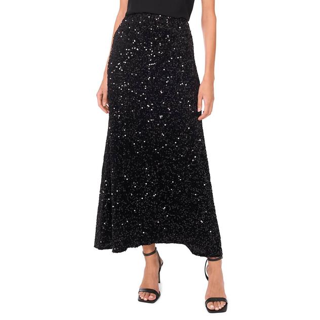Womens MSK Sequin A-Line Maxi Skirt