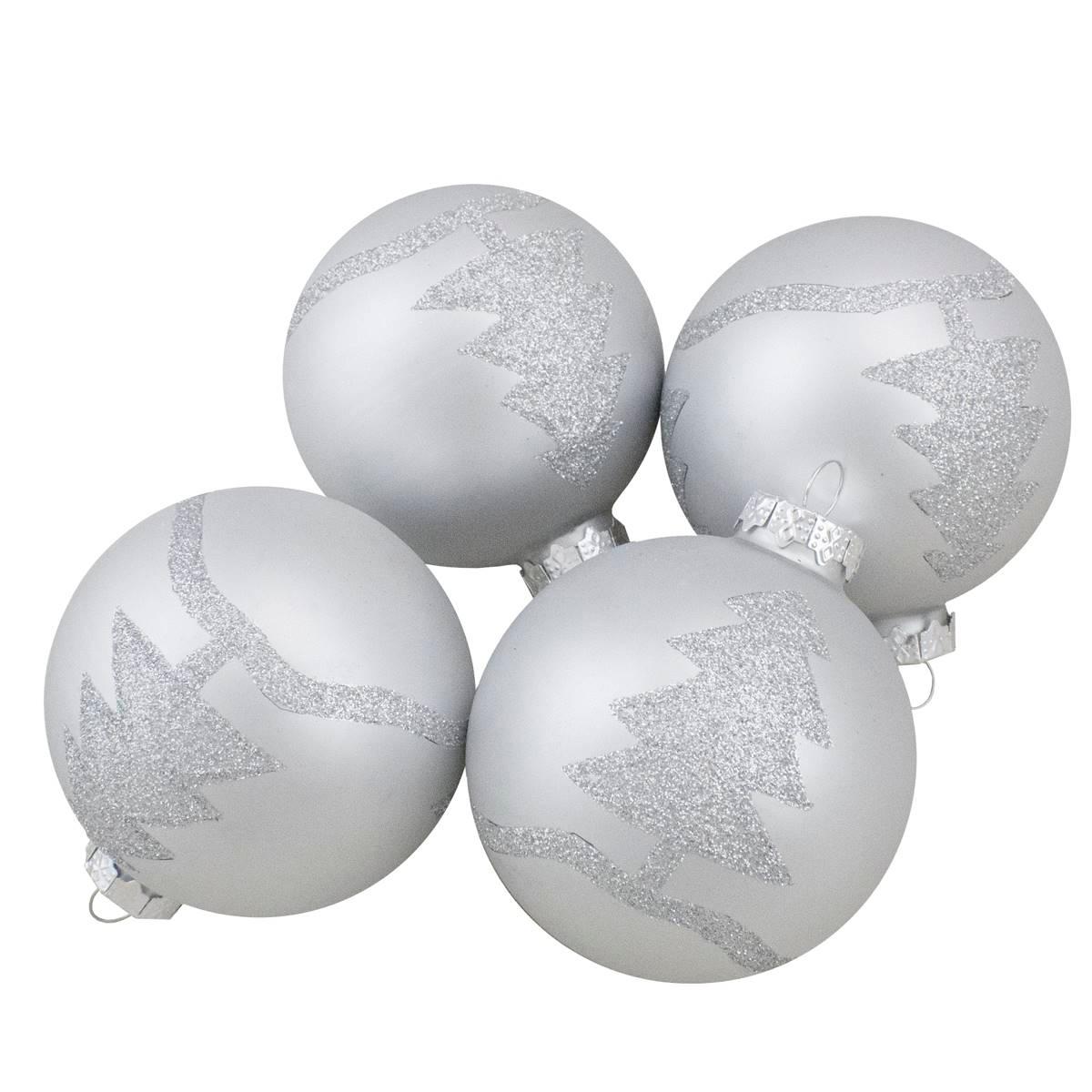 Northlight Seasonal Christmas Tree Ball Ornaments - Set of 4