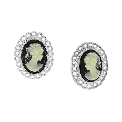 Signature 1928 Cameo Classic Clip On Earrings