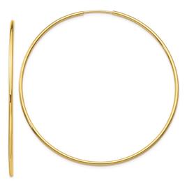 Gold Classics(tm) 10kt. Polished 54mm Endless Tube Hoop Earrings