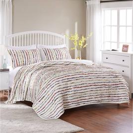 Greenland Home Fashions(tm) Bella Ruffle Frayed Edge Quilt Set