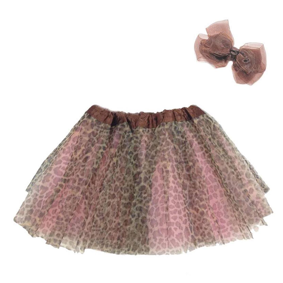 Girls (7-16) Mi Amore Gigi Leopard Tutu & Bow Set